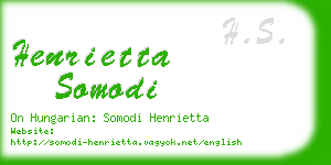 henrietta somodi business card